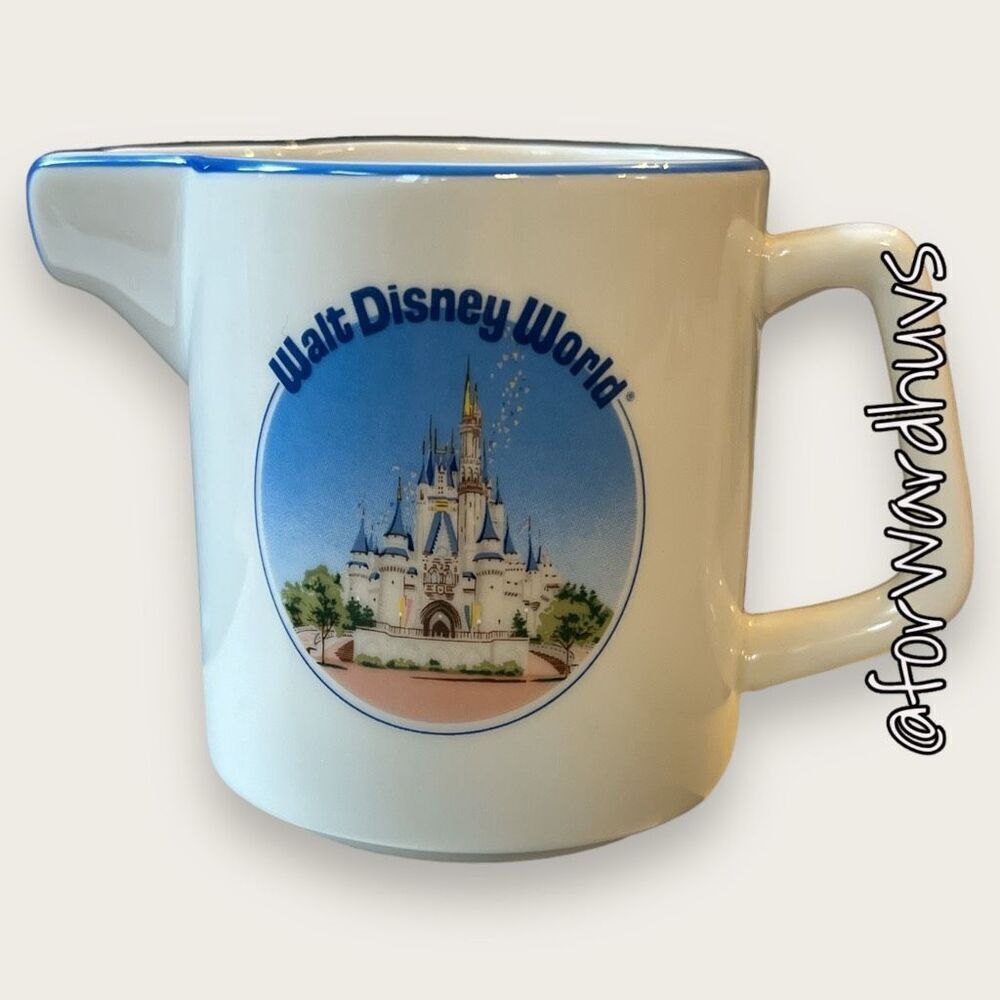 Vintage Walt Disney Cinderella's Castle Milk Pourer / Mug - see measurements